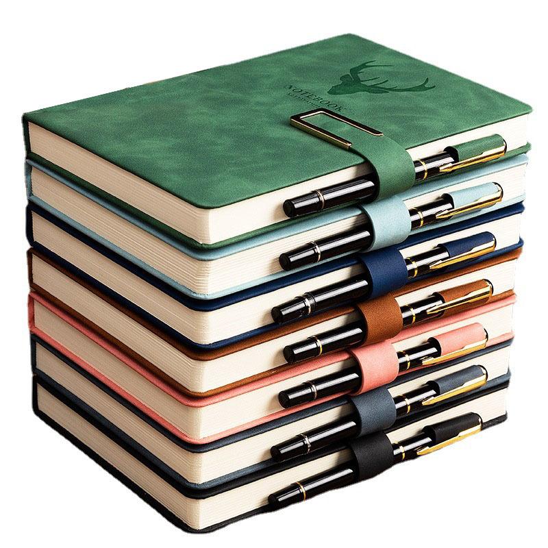 A5 Leather Notebook Diary Custom Logo Business Journal Writing Genuine Leather Handmade
