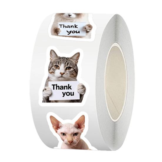 

Милые наклейки с благодарностью для собак и кошек, забавные наклейки-граффити с щенками, водонепроницаемые ПВХ-наклейки для телефона, ноутбука, холодильника, конвертов 1pc Cat