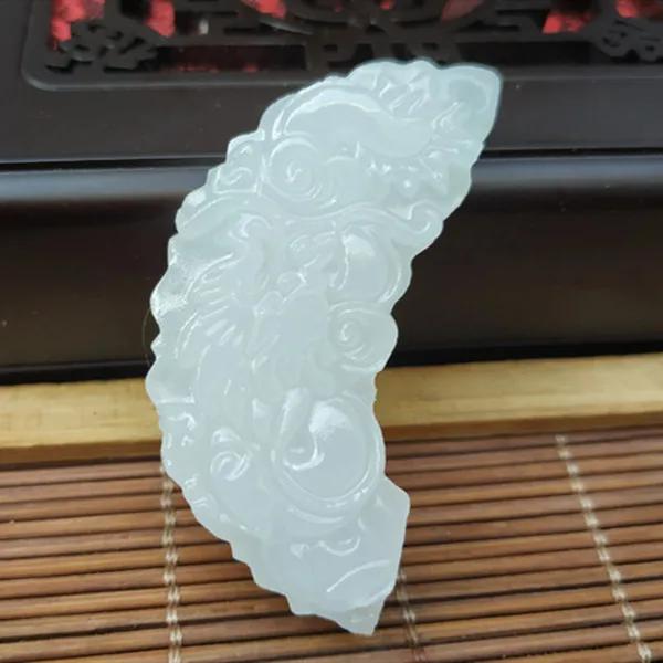 1 Paar Afghanischer Weißer Jade Drache und Phönix Anhänger Kinder Paar Tragen Jade Anhänger Marke Auto Hängezubehör Ausstellungsgeschenke