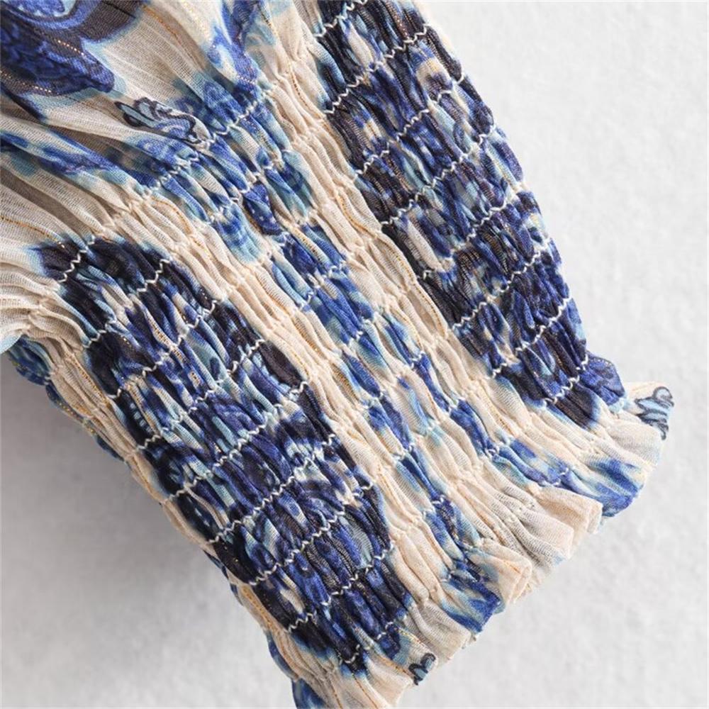 Spring/Summer New Women's European and American Fashion Casual Metal Color Line Printed Dress