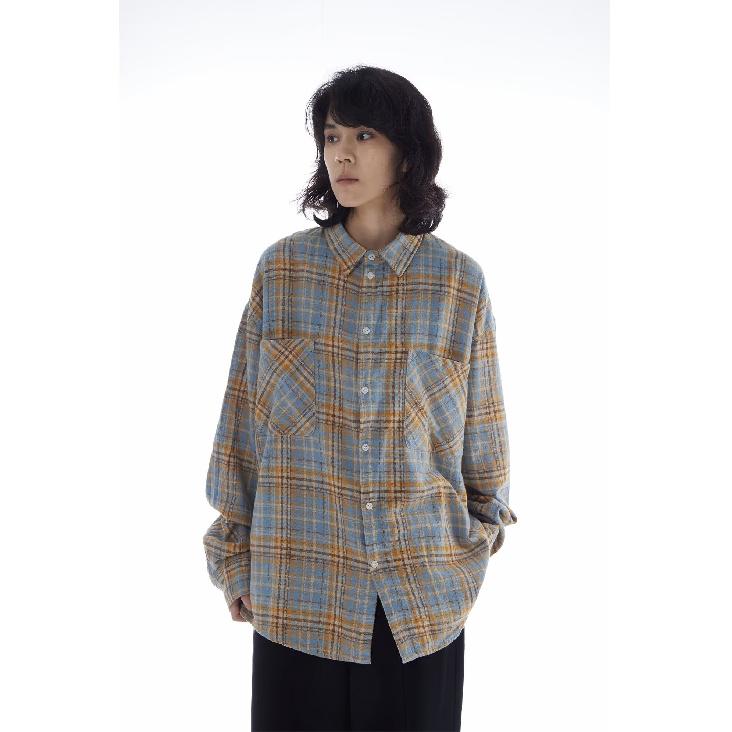 Shirt Long Sleeve Boys Spring New American Style Loose Lapel Plaid Shirt Vintage Trendy Casual Easy Matching Coat