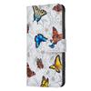 Luxury Floral & Butterfly Printed Phone Case for iPhone/Samsung Wallet Case with 3 Card Slots + Cash Pocket Kickstand Vegan Leather Flip Cover