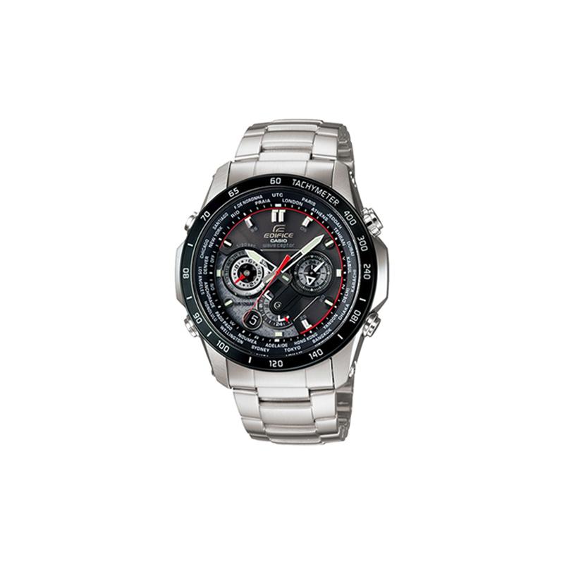 

Casio EDIFICE Classic Pointer Four Eyes Six Needles Date Display Rotating Dial Stopwatch Sports Waterproof Solar Quartz Movement EQW-M1000DB-1A чорний