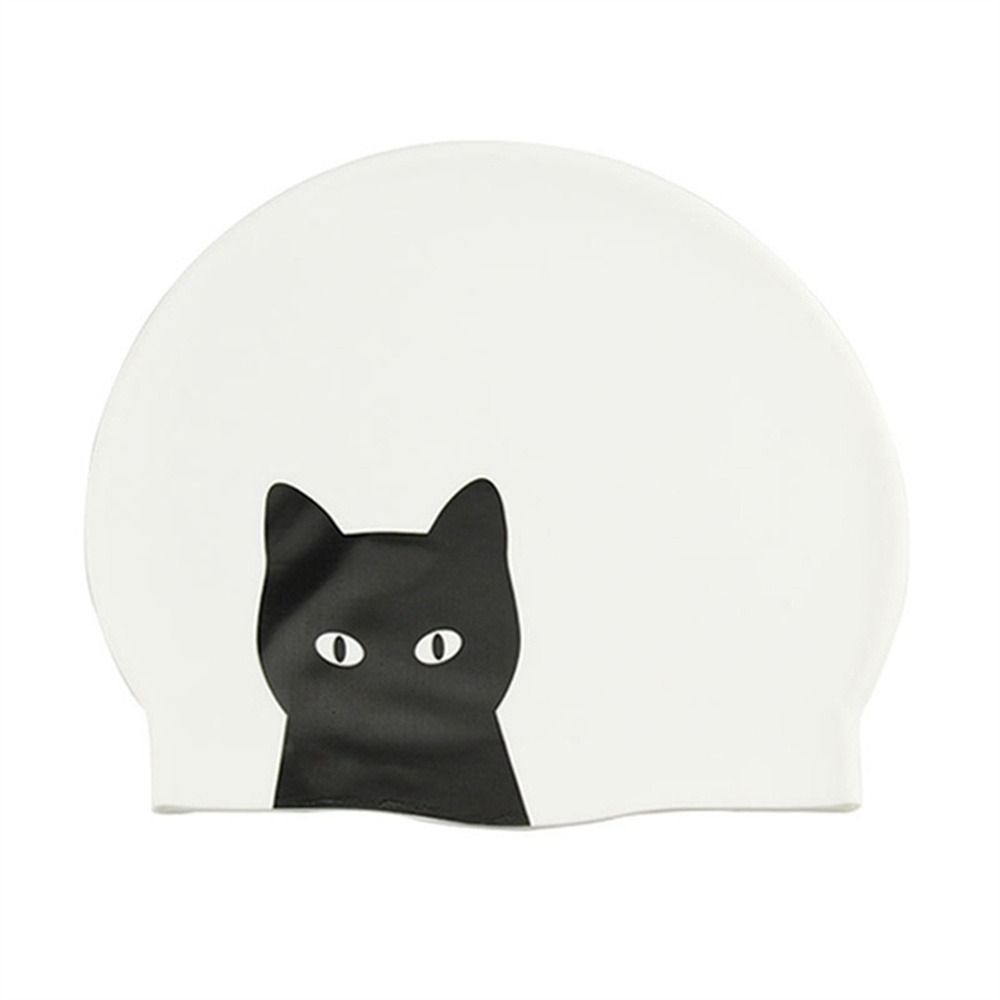 Waterproof Cartoon Cat Elastic Ears Protect Swim Pool Cap Swimming Hat Swimming Cap Diving Hat