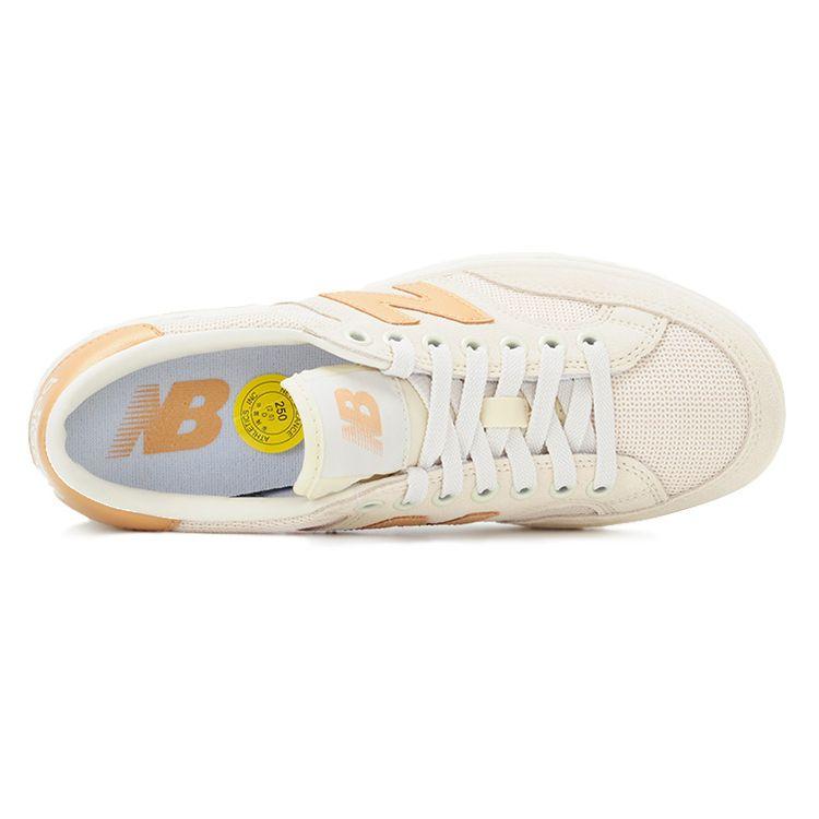 New Balance Nb Court Cup Proct Series Durable Lightweight Breathable Low-Top Skate Shoes Unisex Skate Shoes Light-Gray Gold PROCTCTM