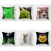 Cat Emoji Fun Art Pillow Covers Cartoon Sofa Decorative Home Doublesided Printing Short Plush Cute Cushion Cover