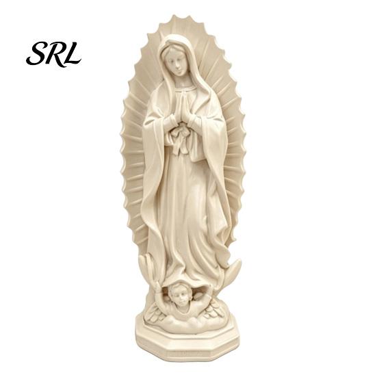 Handmade Retro Figurine Our Lady of Guadalupe Religious Statue, Virgin Mary Figurine, Resin Sculpture, Vintage Texture Sculpture Inspirational Art for