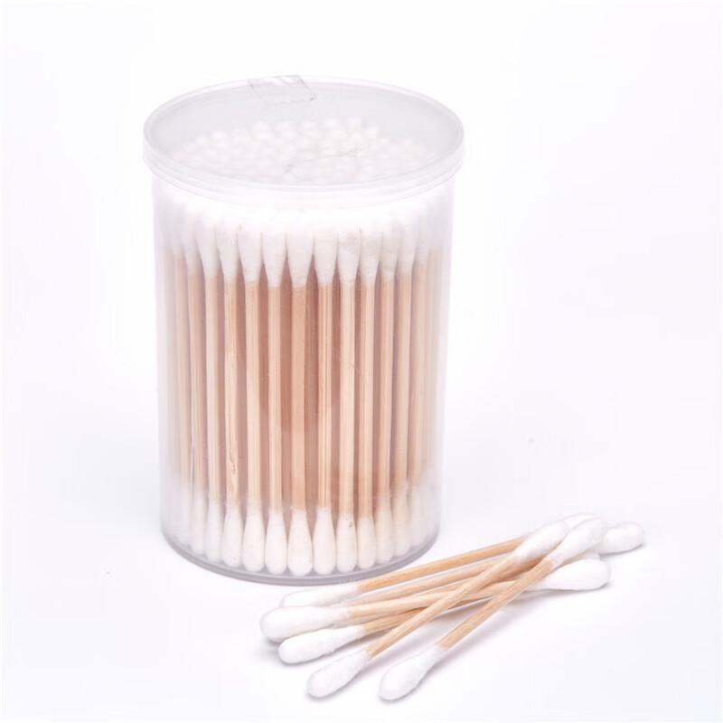 Changbaosen Bamboo Double Round Head Cotton Swabs, 100 Count, 20-Pack