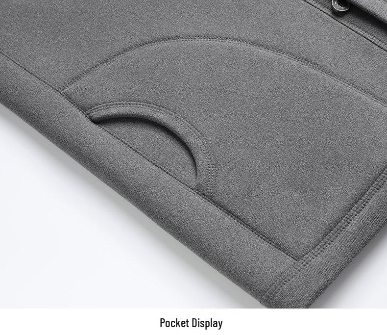 Men's Plus Velvet Cardigan: Warm, Loose-Fit Jacket for Middle-Aged and Elderly Dads