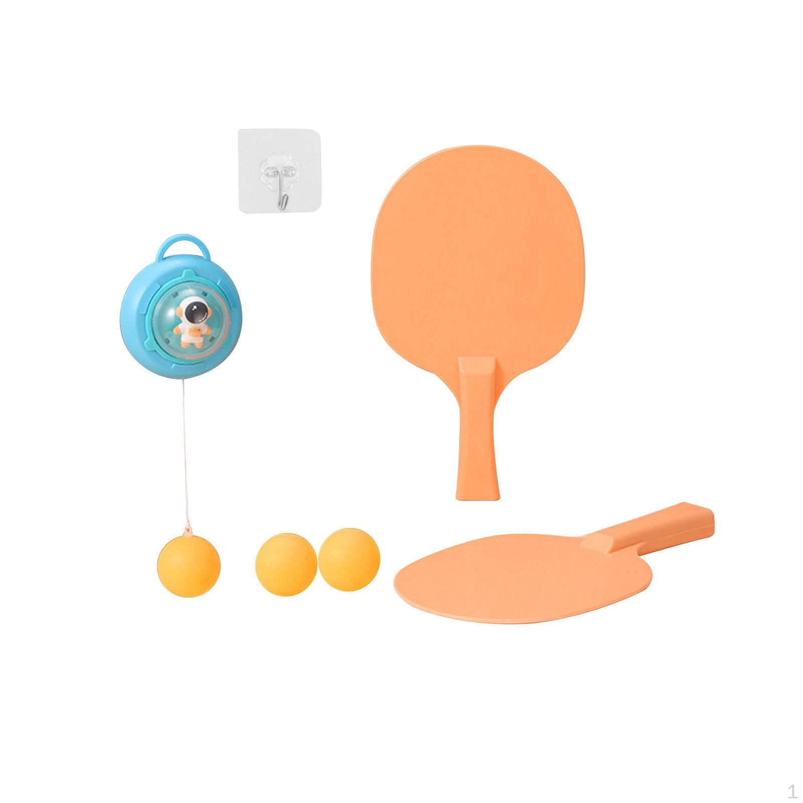 

Hanging Table Tennis Trainer Ping Pong Balls Paddles Set 1 Button Rebound Interactive Toys Exerciser синий