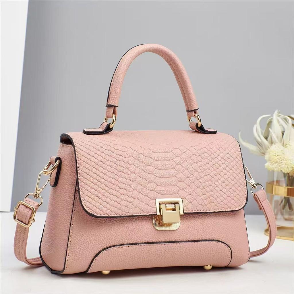 Chic Pu Leather Crocodile Pattern Mini Handbag Stylish Versatile Shoulder Bag For Everyday Use