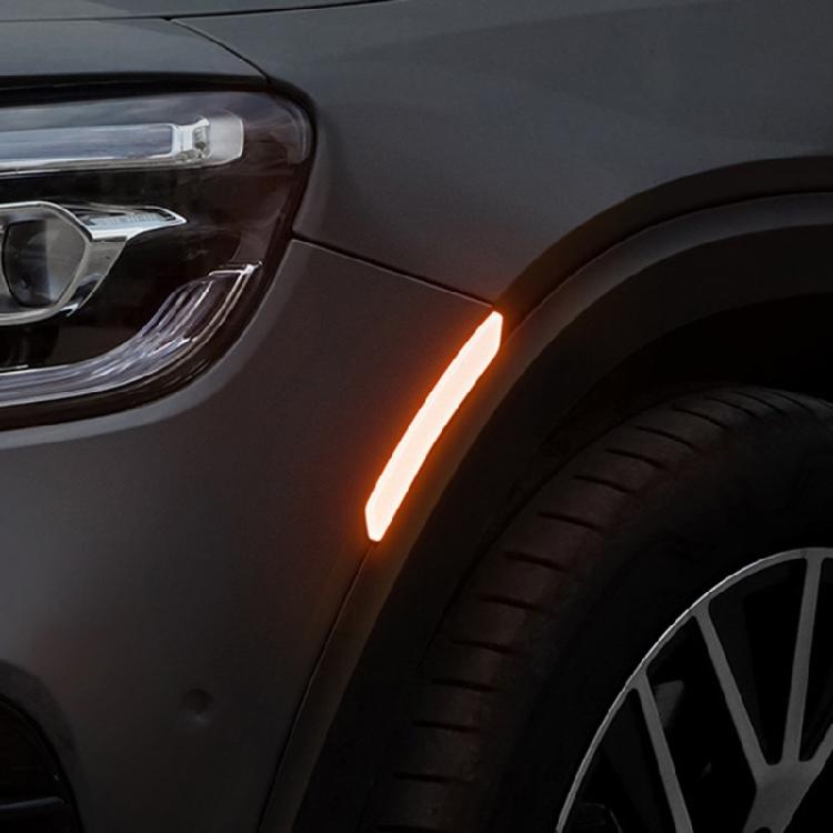 2pcs Car Accessory Warning Reflective Tape Strips Car Side Marker Sticker Reflective Trim Decal Auto Reflector Stickers