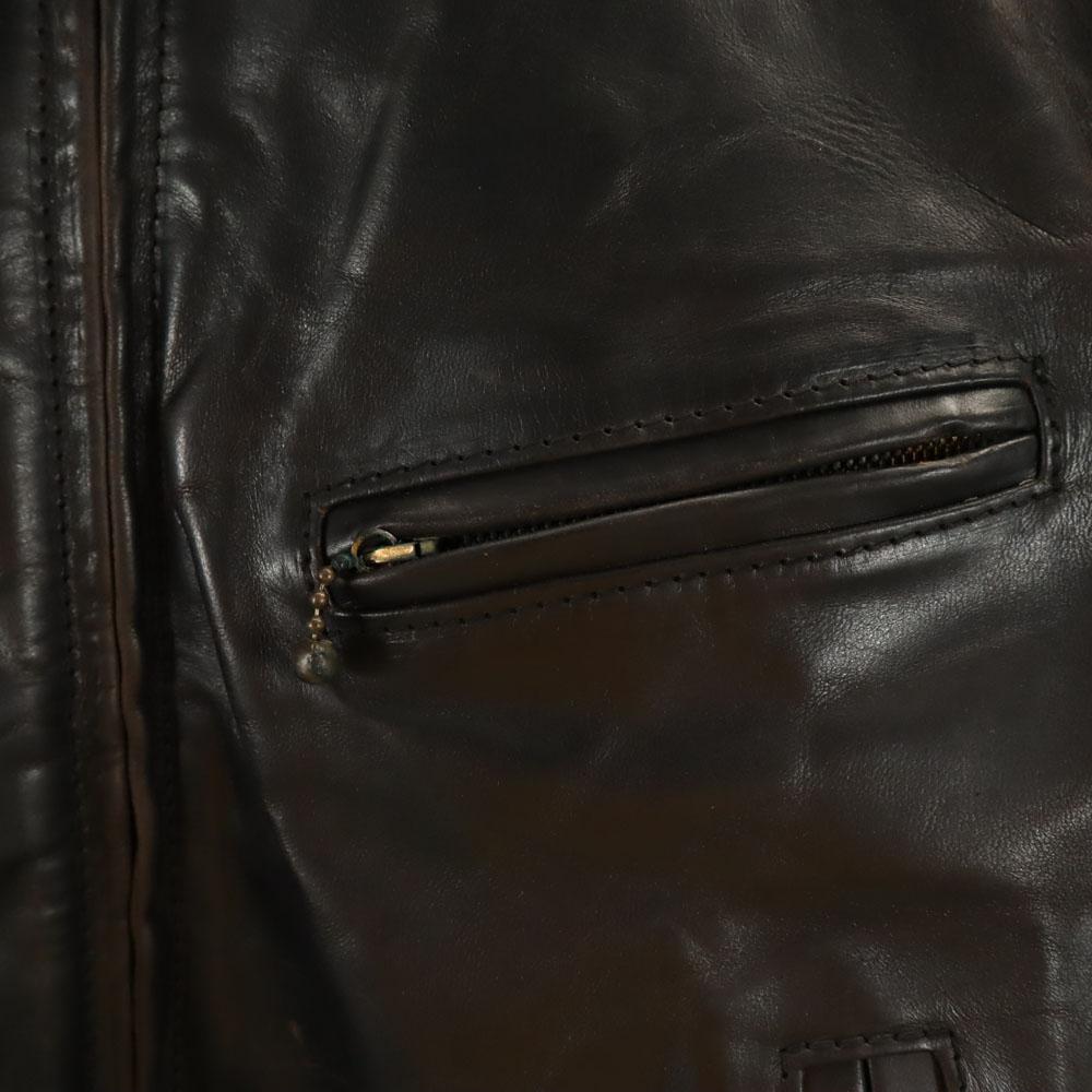 AERO LEATHER Made in Scotland leather jacket 38 black Men's Used