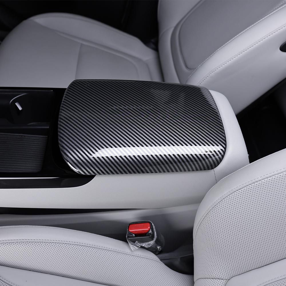 Für Hyundai Tucson NX4 2026-2026 Kohlefaser Armlehnenbox Abdeckung Zierleiste Innenzubehör