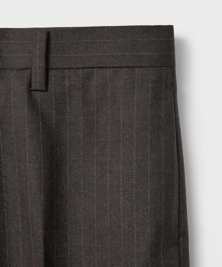 Bellie B D 52 Straight Fit Pants - Charcoal Stripe