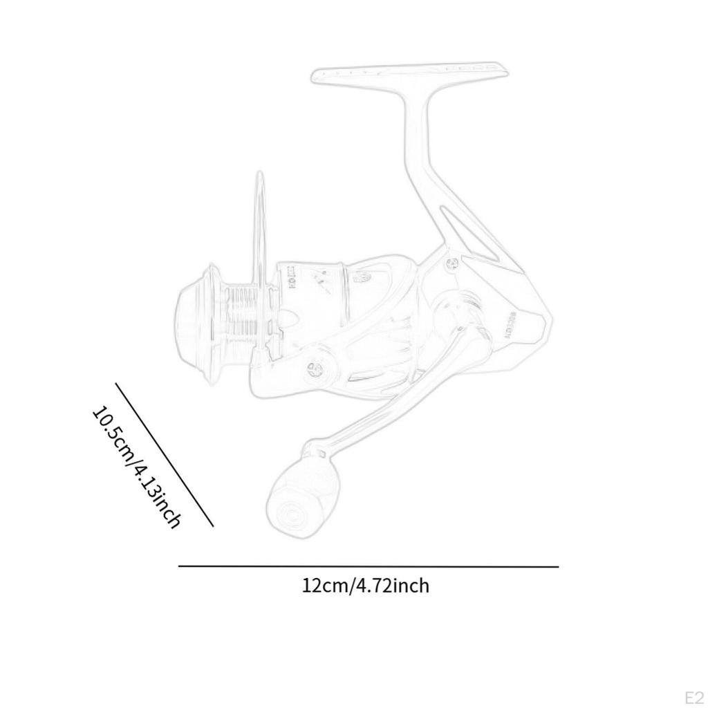 Fishing Reel Freshwater and Saltwater for Left Right Hand with Rubber Handle HO3000