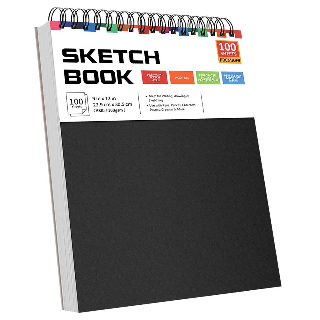 Popular 9x12 Inch Tearable Sketchbook for Quick Art Sketches