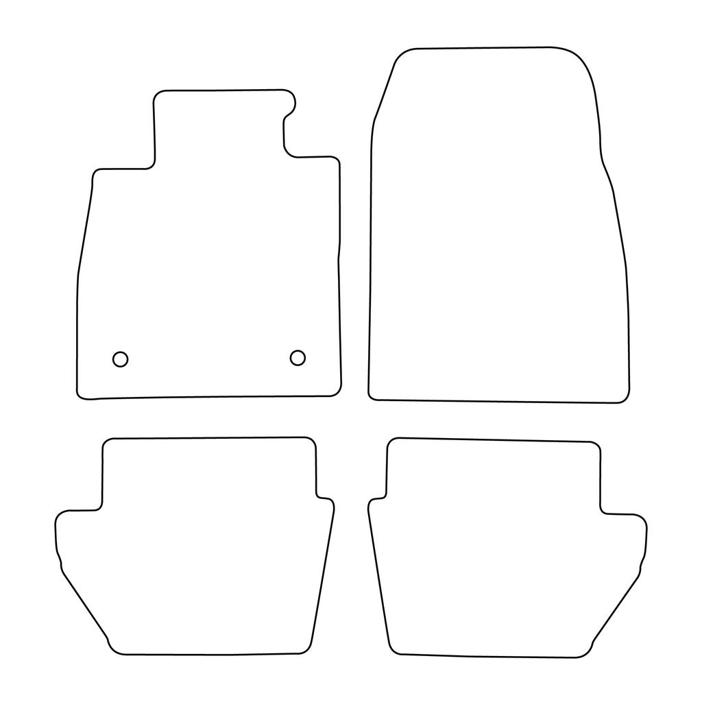 [BLM]FO062 Red - Set of Velour Floor Mats To Fit Ford Puma 2019- - Red Trim