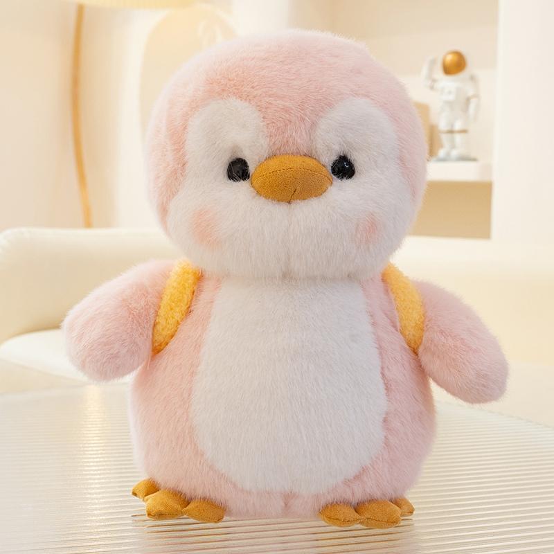 25cm Standing Cartoon School Penguin Doll Plush Toy Soft Stuffed Cartoon Animal Blue Black Pink Kawaii Pillow Birthday Gift