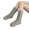 Warm Fluffy Socks Winter Thickened Fuzzy Socks with Elastic Cuffs Solid Color Cozy Sleeping Socks for Indoor Lounging Sleeping