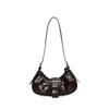Niche retro underarm bag women's 2025 new Spice Girl style fashion commuting crescent bag shoulder messenger bag