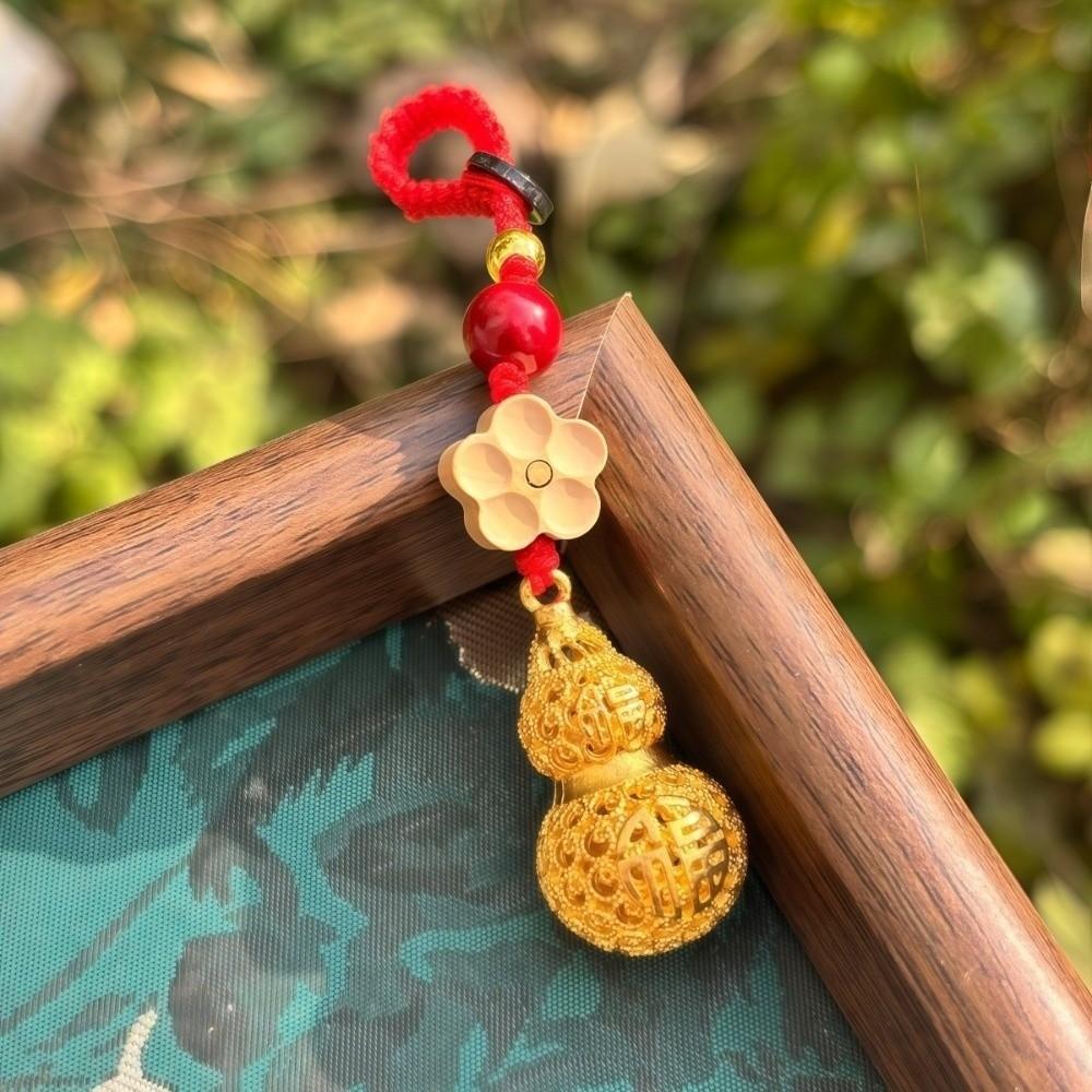 

Luxury Hollow Gourd Pendant High-end Golden Gourd Key Ring Hanfu Accessories Style 6