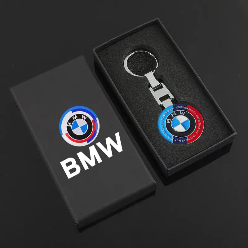 3D Metal/Leather Car Logo Key Chain Keyring Auto Interiors Accessories For BMW M E46 E90 E60 F30 F10 X1 X2 X3 X5 X4 X6 X7 G30