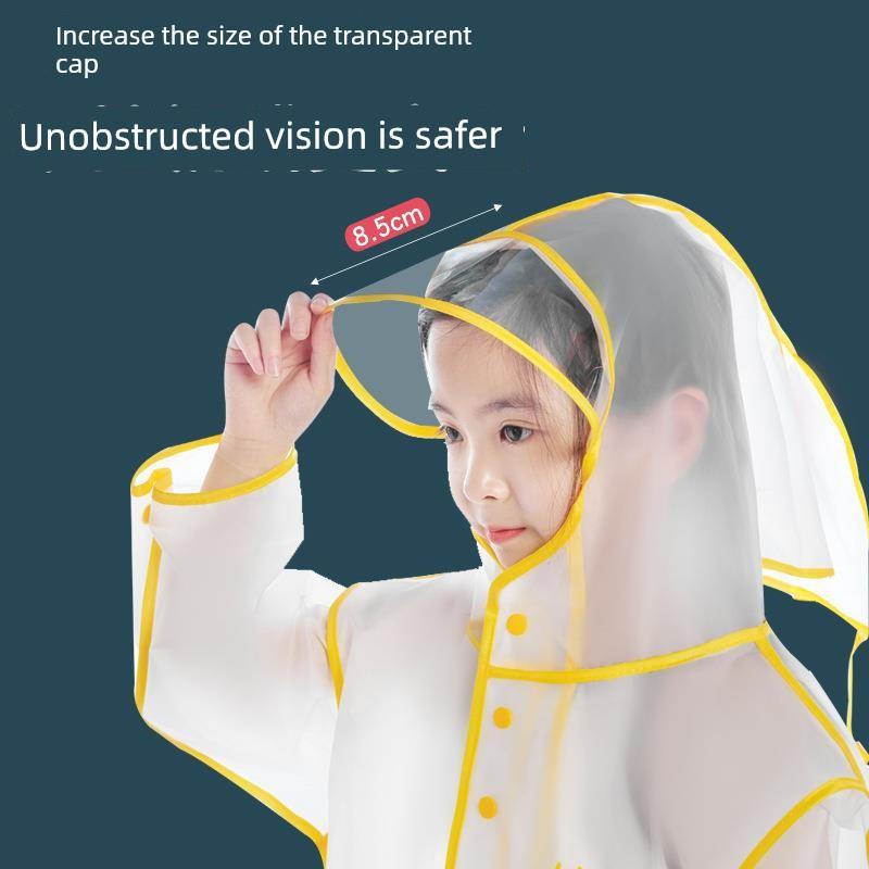 Children's Raincoat Girls' Waterproof Kindergarten Poncho Primary School Boys Transparent Poncho for Babies 3 Years Old 6 Years Old 10 Years Old