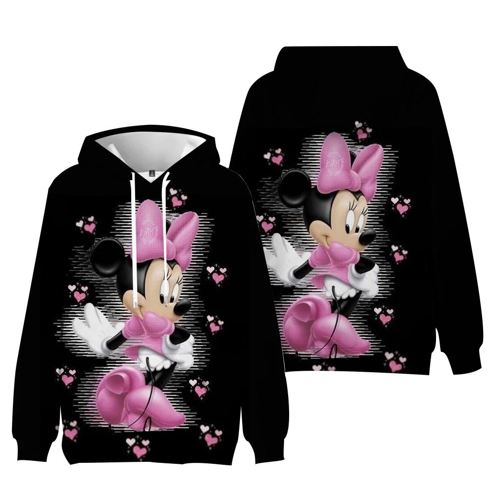 Disney Hoodie Mode Goofy Tasche Sweatshirt Pullover Niedliche Hoodies Mädchen Damen Sweatshirt Cartoon Hoodie