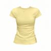 Women's Slim-Fit Crew Neck Short Sleeve T-Shirt Casual Daily Bodycon Basic Top Soft Comfortable Tee