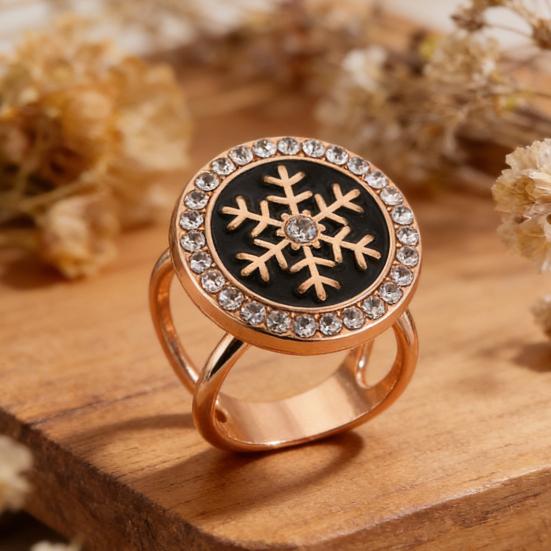 Schal-Ring-Clip für Damen Strass-Hemd-Krawatten-Clips Metall-Schneeflocke Runder Gürtel Seidenschal-Schiebering für Schal Kleid Bekleidungszubehör