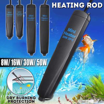 Sabit Sıcaklık Daldırma Isıtıcı Karbon Fiber Mini Isıtma Çubuğu Akvaryum Balık Kase 8/16 W AB