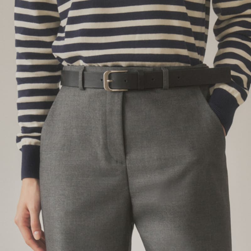 

Siyazu SIAC3032 Мужской 30 Квадратный Кожаный Ремень_Черный Black