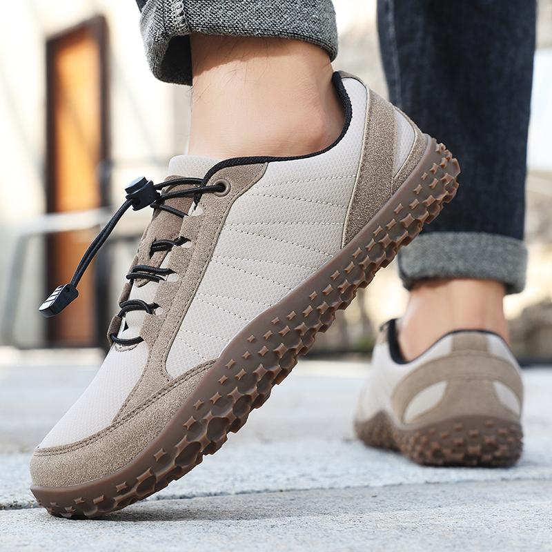 Herren Barfuß Freizeitschuhe Schwarz Breite Fußspitze Fahrerschuhe Graue Sneaker Yoga Fitnessschuhe Große Größe