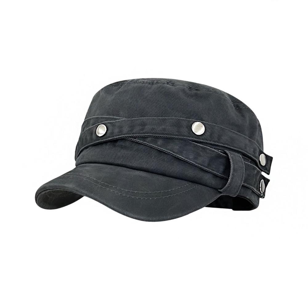 Y2k Rivet Flat Top Hat Spice Girls Retro Baseball Cap Casual Equestrian Hat Ladies