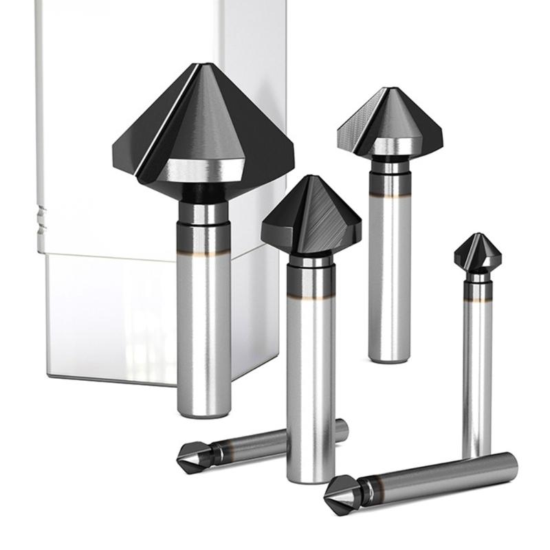 Woodworking 3 Flute Trimming Cutter 90 Degree Steel Engraving Corner Milling Cutter Cutting Machine Matching Tool