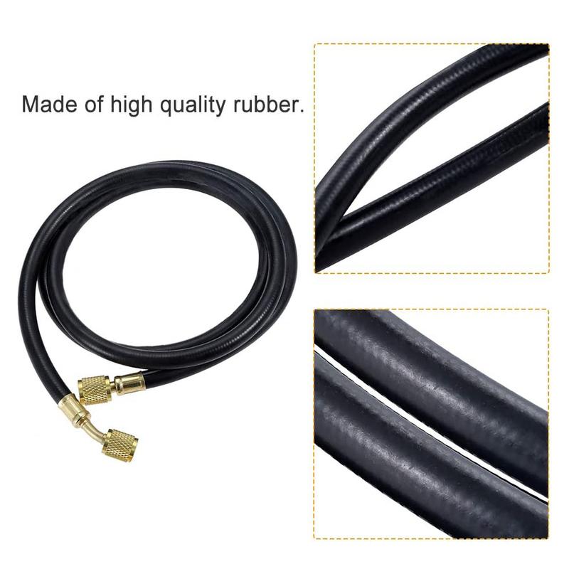 1PCS Freon Evacuation Station Charg Hose HVAC 1/4 SAE 800PSI AC Guage R410a R134a Hose 59inch 4000 Psi HVAC Gauges Tool