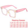 Marken Designer Rosa Quadratische Lesebrille Damen Herren Anti Blaulicht Retro Streifen Brille Computer Altersweitsichtigkeit Brille