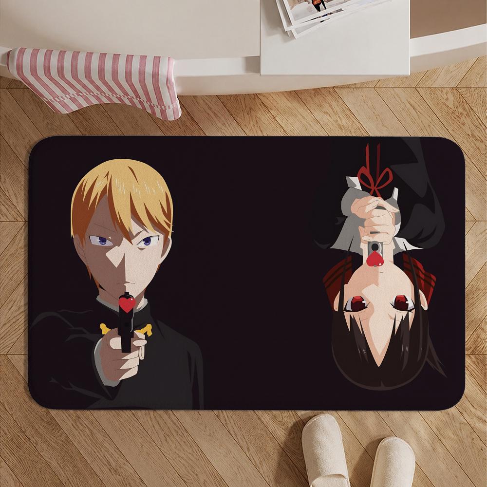Anime-Kaguya-sama Love is WarS Floor Mat Soft Non-Slip Bath Mat, Bedside Carpet, Absorbent Doormat for Home