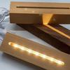 Beech Wooden LED Lamp Base with USB Cable Switch Simple For 3D Acrylic Board DIY Night Light Christmas Wood Gifts Accessories