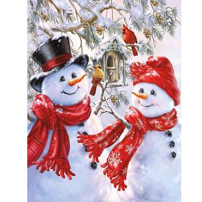 Pittura Diamante 5D Fai da Te Pupazzo di Neve Mosaico Ricamo Diamante di Natale