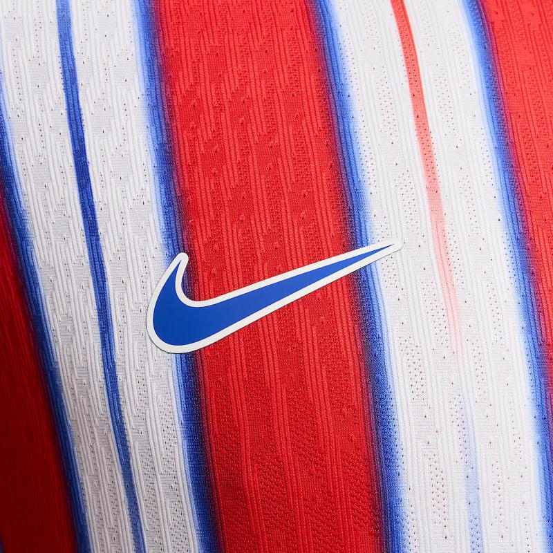 Nike Atletico Madrid 2024/25 Home Lightweight Quick-Dry Comfortable Short Sleeve Football Shirt Men tops Royal-Blue Light-Red White FN8769-405