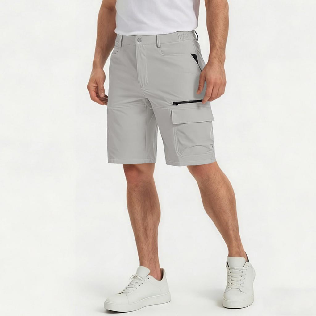 Men's Casual Outdoor Loose Fit Sports Shorts Five Pocket Design Breathable Lightweight Athletic Cargo Shorts for Daily Wear
