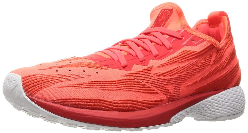 Mizuno Wave Aero 19 Running Shoes, Lightweight, Men's, Red/Red/White, Size 22.5 Cm, 2E, for Jogging, Marathons, Sports, and Training