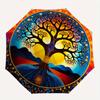 Colorful Tree of Life Mandala Umbrella, Portable 3-Fold Umbrella for Men & Women,Christmas Gift ES64