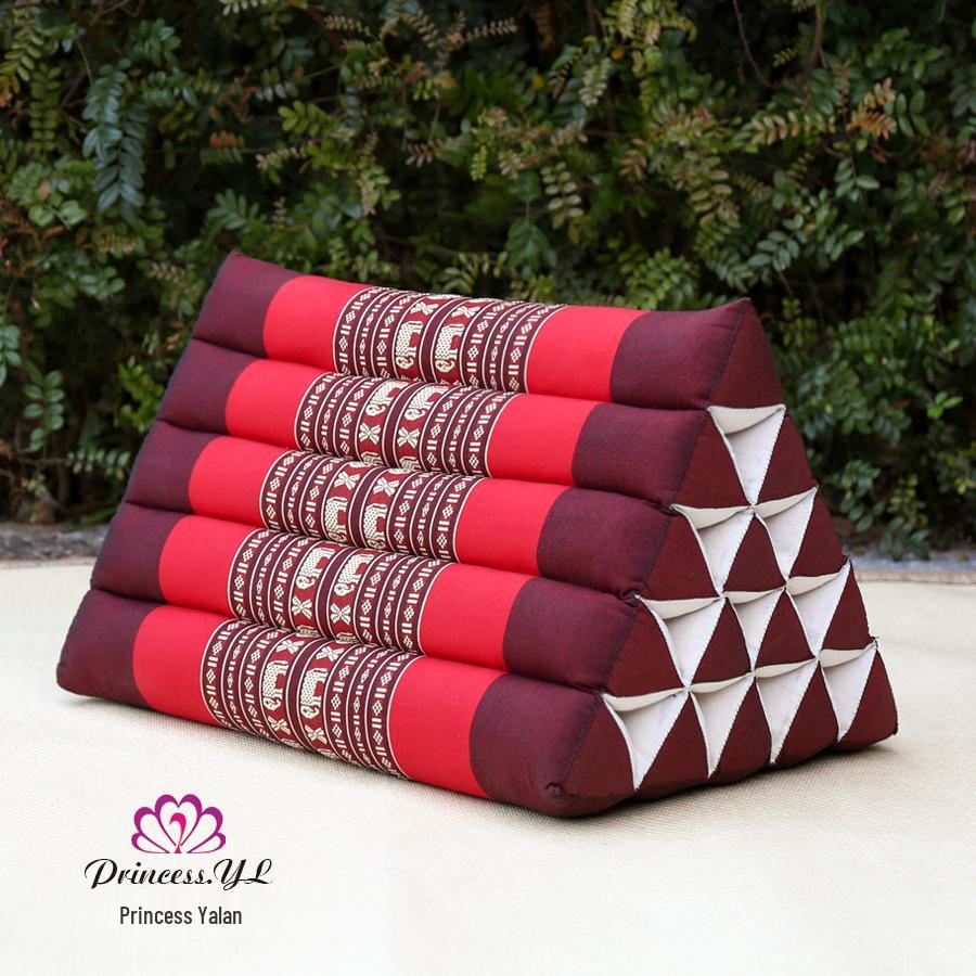 Thailand Triangle Tatami Cushion: Kapok Lumbar Pillow & Sofa Back Support.