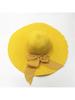 Women Wide Brim Straw Sun Hat With Bow Beach Travel Summer Hat