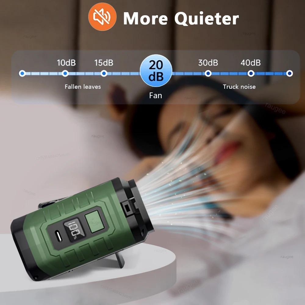 USB Rechargeable Waist Clip Fan Wearable Mini Electric Fan Mini Hanging Neck Fan Construction Site