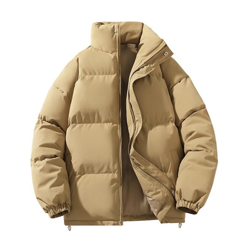 Men Thick Winter Black Parkas Casual Warm Coat Solid Color Cotton-padded Coats Fashion Outwear Men's Big Size Parkas 2025 M-3XL