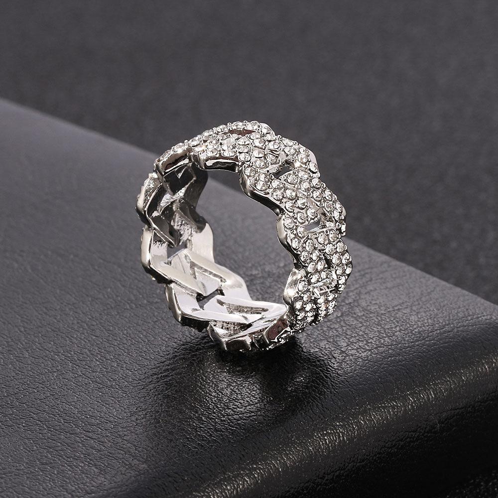 Domineering and Fashionable Cuban Diamond Rings, Fashionable and Cool New Version of the Ring Trend